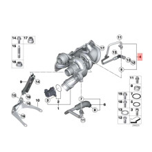 3X 11427608124 Engine Turbocharger Oil Return Hose Pipe for N13 F20 F21 F30 3 Series