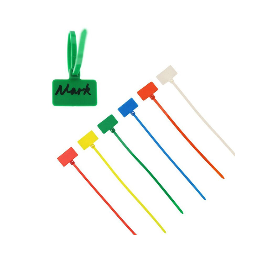1000 Pcs 7Colors Nylon Cable Ties Self-Locking Cord Write Ethernet Wire Zip Mark Tags Nylon 6031093228914