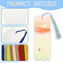 Set of 600 Blank Bookmarks with Colorful Tassels Crafting Material Pack Handmade Paper Bookmarks for DIY and Gift Tags