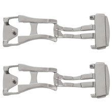 2pcs 18mm Stainless Steel Deployant Watch Strap Folding Buckle Clasp for , Smooth 18mm