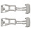 2pcs 18mm Stainless Steel Deployant Watch Strap Folding Buckle Clasp for , Smooth 18mm 2