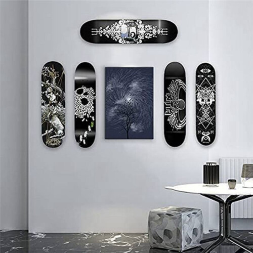 12 Pack Skateboard Floating Deck Display Wall Mount Rack Holder Hanger Fit Home Storage Display 1