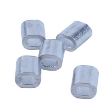 1000 Pcs 1mm Steel Wire Rope Aluminum Ferrules Sleeves Silver Tone
