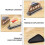 200Pcs Cake Slice Plastic Clear Cupcake Container Cheesecake Box with Blister Box with Black Bottom 8