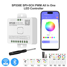 3X 12-in-1 Wifi LED Controller SP530E PWM SPI Pixels Dimmer for WS2812B WS2811 RGB RGBW LED Strips with Voice Control