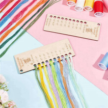 2X Houten Deken Herbruikbare Kleurenkaart Wol Schaduw Organisator Kaart, Deken Planner voor Draad Gehaakte Projecten Handgemaakte Geschenken B
