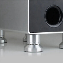 8X Speaker Isolation Stand Lead Alloy Adjustable Tray Pad Ceramic Foot Speaker Stand Isolation Feet Spike Silver