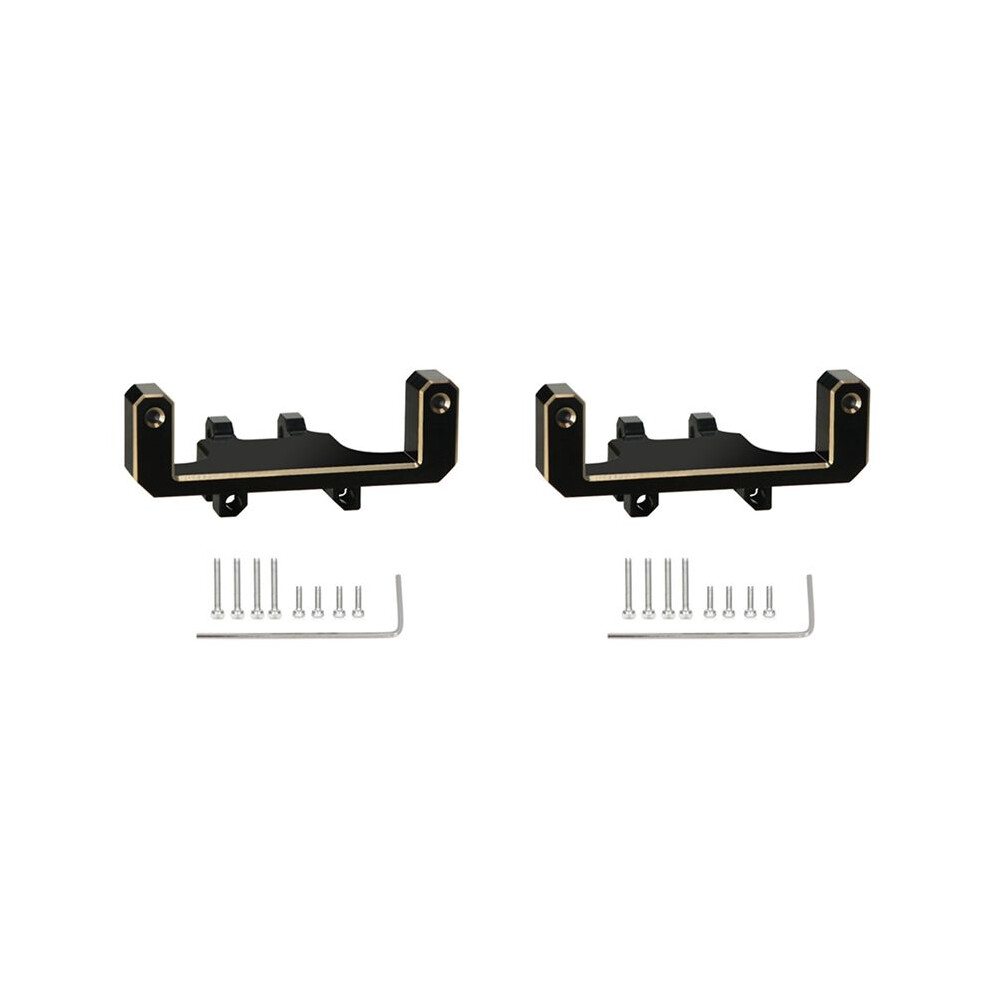 2X Brass Servo Mount Fit Es08ma Ii Servo For Axial Scx24 Gladiator Bronco Jlu C10 1/24 Rc Crawler Car Parts Black 4713499646098