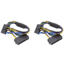 2X PSU ATX 24Pin to 18Pin Adapter Converter Power Cable Cord for Z420 Z620 Desktop Workstation Motherboard 18AWG 30CM