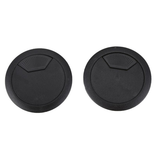 8 Pcs 50mm Diameter Desk Wire Cable Passacavi Passacavo Nero 2