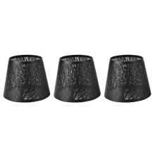 3X Small Lamp Shade, Metal Lampshade with Pattern of Trees for Table Chandelier Wall Lamp Black