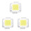 3X Square Shape White  Light Lamp COB SMD LED Module Chip 30-36V 20W 1