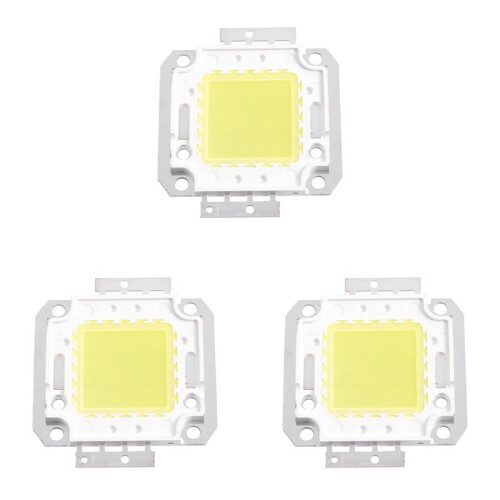 3X Square Shape White  Light Lamp COB SMD LED Module Chip 30-36V 20W