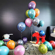 100x Globos de Látex Metálicos de 10 Pulgadas, Globos de Perla de Metal Brillantes Cromados Espesos Globos Plateado