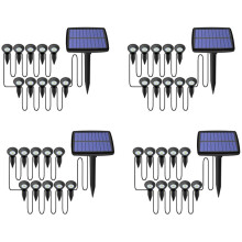 4X 10 En 1 Lumières Solaires à L'Extérieur Lumière Solaire Imperméable à L'Eau de Pelouse Lumière Solaire