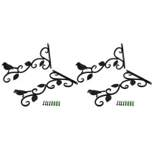 Crochet Mural Support pour Plantes Suspendues Lot de 4 Mangeoires Ă Oiseaux en Fer de 11,8 Pouces Crochet de Suspension