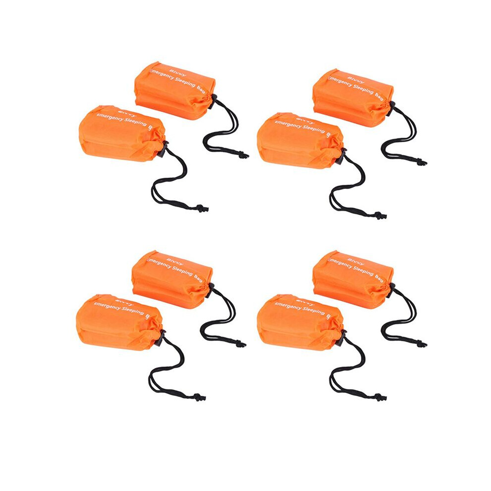 Brecantia 8-Pack Emergency Sleeping Bag Thermal Waterproof Survival Blanket For Outdoor Camping Hiking