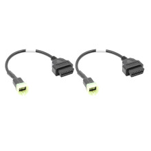 2X 6 to 16 Pin OBD2 Connectors Diagnostic Tools OBD Extension Cables Adapters for Motorcycle Z Serie