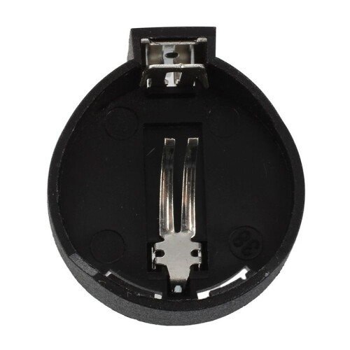 40pcs Black Round Button Battery Holder Case for CR2032 2016 2025