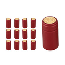200 PVC Thermo-Shrinkable Cap with Tearing , Red Wine Cap, Plastic Cap, Self-Brewed Wine Bottle Sealing Cap