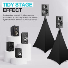 4X Housse de Support de Haut-Parleur-Couvertures de Haut-Parleur DJ Compatibles avec la Plupart des Supports de Haut-Parleur RéGlables,Support de