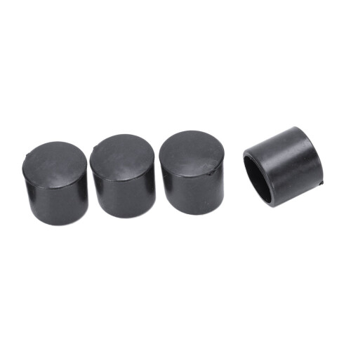 100 Pcs Black Rubber PVC Flexible Round End Cap Round 12mm Foot Cover 2