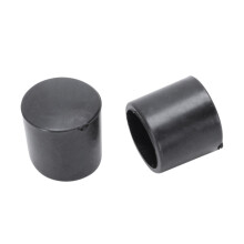 100 Pcs Black Rubber PVC Flexible Round End Cap Round 12mm Foot Cover