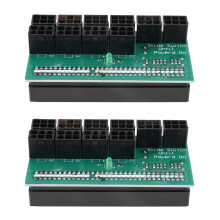 2X Breakout Board 1600W for Ethereum ETH ZEC Mining Server Power Supply Adapter GPU PSU 10X6Pin Hub for BTC Mining