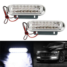 8PCS Car Light 16LED Daytime Running Light Fog White Light DRL Daytime Running Lamp Universal