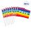 Mini Rainbow Peace Flag, Polyester, 14x21cm, 50or100pcs 1