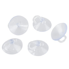 15 Pcs Bathroom Kitchen Glass Clear Suction Cup Hook Wall Hangers