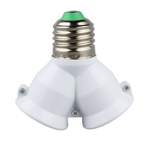 3X E27 to E27 Light Lamp Bulb Socket 2 Splitter Converter 2