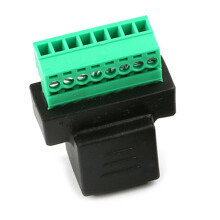 2X RJ45 Female to Screw Terminal 8 Pin Connector Ethernet Cable Extender Adapter High Quality Network Screw Terminal