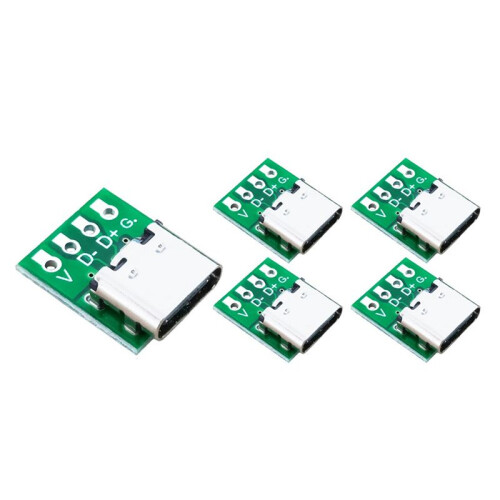 30 PCS TYPE-C USB3.1 16 Pin Female to 2.54mm Type C Connector 16P Adapter Test PCB Board Plate Socket for Data Transfer 1