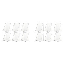 Paquete de 12 Soportes de Acrílico para Libros, Soporte de Exhibición de Acrílico Transparente, Soporte Transparente para Mostrar Imágenes, Joyas,