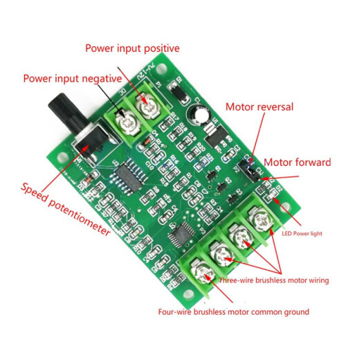 3X 7V-12V  Brushless Driver Board Controller for Hard Drive Motor 3/4 Wire Speed Control Board