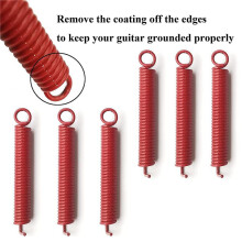 18 in Pack Noiseless Tremolo Springs, Electric Guitar Bridge Spring, Fits FR, TS, NR, DP Style Guitars, Red
