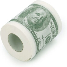 Money Toilet Paper Rolls Bathroom Tissue Novelty 100 Dollar Bills Currency Toilet Tissue Paper - Pack of 8