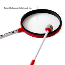 Orff Instruments 6Pack Lollipop Drums 6Inch Dance Props Percussion Instruments Hand Drum Preschool Education Toys