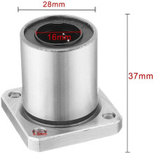 ŁOżYsko Kulkowe z KołNierzem Liniowym 16Mmx28Mmx37Mm (LMK16UU 8 Szt.)