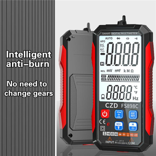 2X Digital Multimeter 6000 Counts True AC/ Ammeter Voltmeter Auto Temperature Ohm Hz Capacitance Diode NCV Meter 2