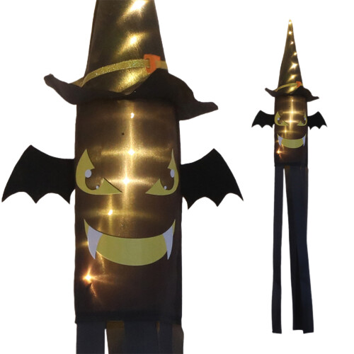 Zucca scheletro luminosa per Halloween - Decorazione da appendere
