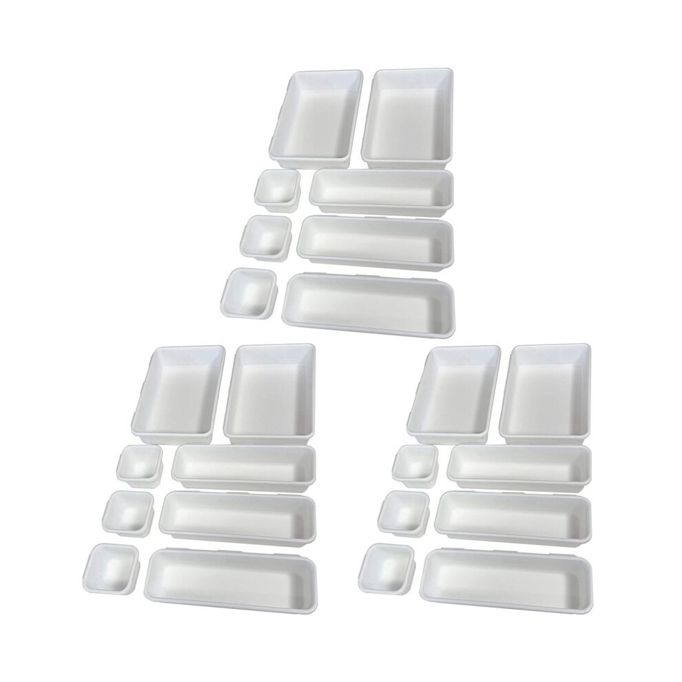 Drawer Organizer (24 Pcs) - Interlocking Desk Organizer Tray Drawer Dividers Snap Together For Custom Layout Non Slip 6032926563271