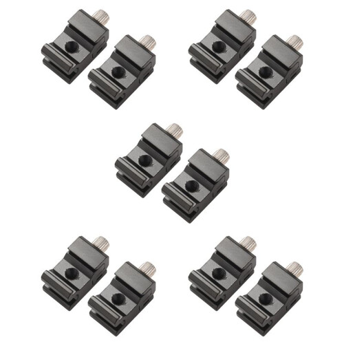 10 Pack Cold Shoe Bracket Adjustable Metal Cold Shoe Adapter Mount for Dslr Camera   Flash Shoe Mount