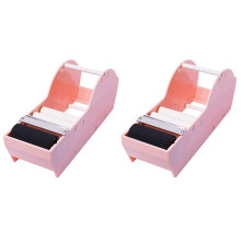 2X Desktop Rosa Klebeband Spender, Wasser Aktivierter Klebeband Spender, Gummi Band Spender zum Versiegeln Von Büro Bedarf für Karton
