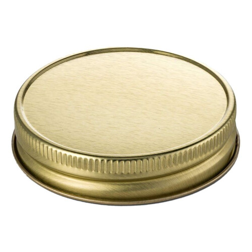 48 Packs Jar Lids Regular Mouth Leak Proof Secure Storage Solid Caps (Gold) 1