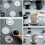 12X Ceramic Stone with Cork Backing Non-Slip Heat Insulation Table Mat Absorbent Coasters for Drinks 6