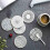 12X Ceramic Stone with Cork Backing Non-Slip Heat Insulation Table Mat Absorbent Coasters for Drinks 7