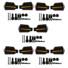5 Pair Motorcycle Hand Guards 7/8 Inch 22mm Handlebar Handguard Handle Protector Bike Brush Wind Guard(Black)