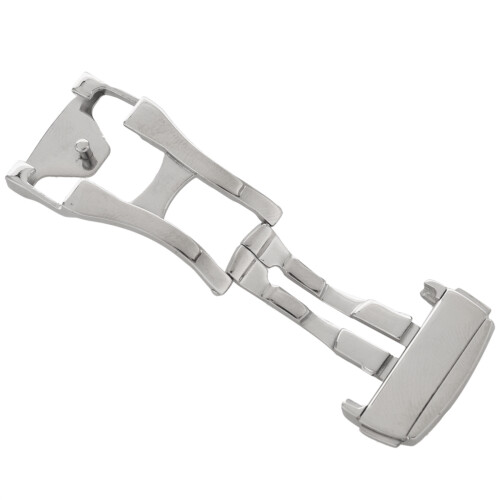 2pcs 18mm Stainless Steel Deployant Watch Strap Folding Buckle Clasp for , Smooth 18mm 2